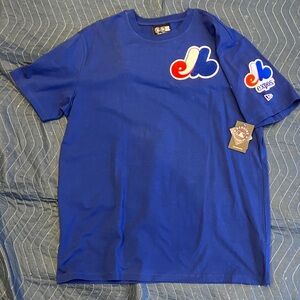 New Era Blue Montreal Expos Short Sleeve Tee